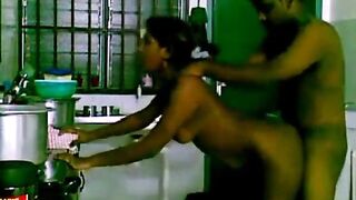 जवान कपल रसोई में चुदाई का मजा ले रहा