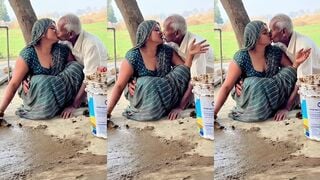 गाँव में ससुर बहू की चूमा चाटी